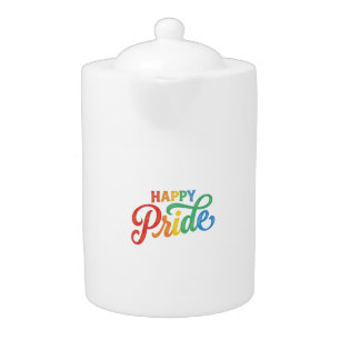 Happy Pride Vintage Rainbow Typography Shirt_1 Teapot