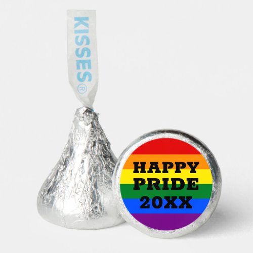 Happy Pride with Year Gay LGBTQ Rainbow Flag Hersheys Kisses