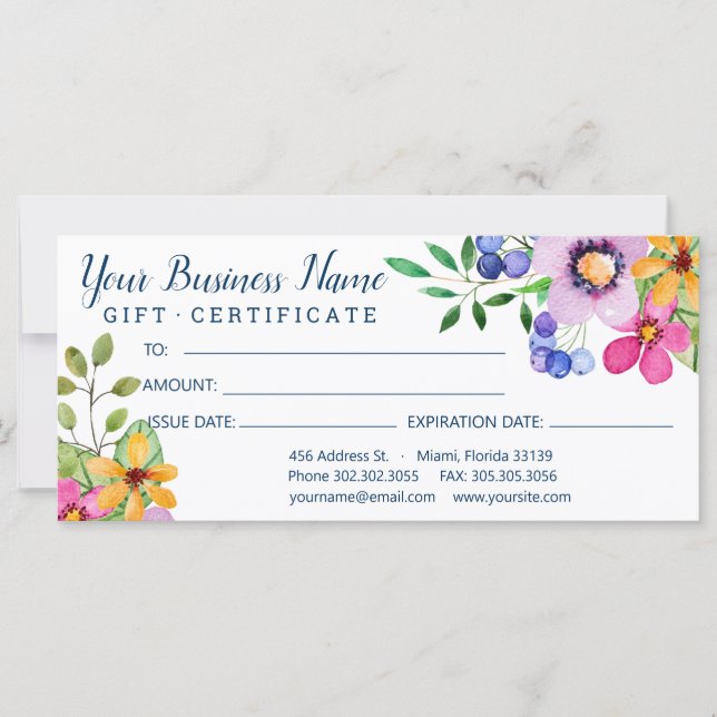 Happy Primary Colors Watercolor Floral Salon (Front)