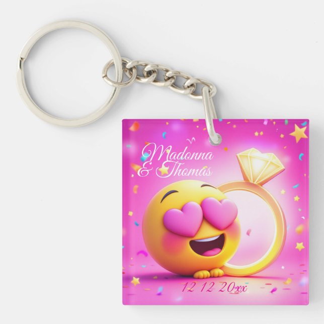 Happy Proposal Keychain (Front)