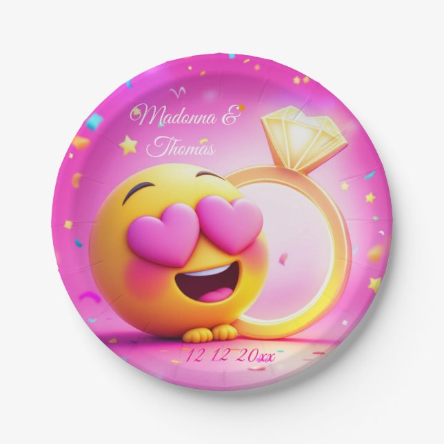 Happy Proposal Paper Plates (Front)