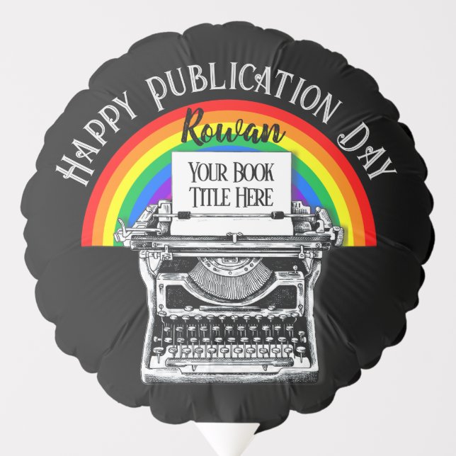 Happy Publication Day Personalized LBGTQ Balloon (Front)