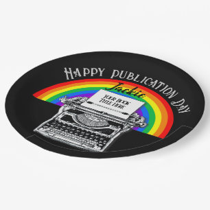 Happy Publication Day Personalized LBGTQ Paper Plates