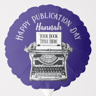 Happy Publication Day Personalized Purple Balloon
