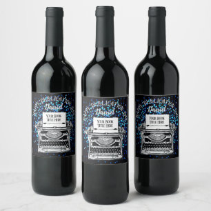 Happy Publication Day Personalized Starry 2 Wine Label
