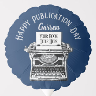 Happy Publication Day Personalized Teal Balloon