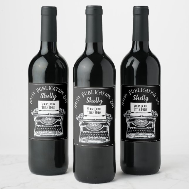 Happy Publication Day Personalized Wine Label (Bottles)