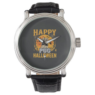 Happy Pug Halloween Spooky Dog Design_1 Watch