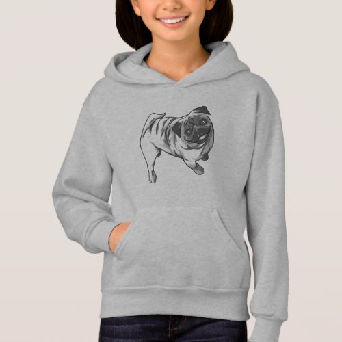 Happy Pug Smiling Design Hoodie