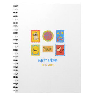 Happy Pug Spring Stamp Notebook