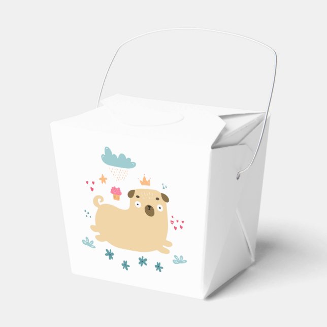 Happy Puggy Favor Box (Front Side)