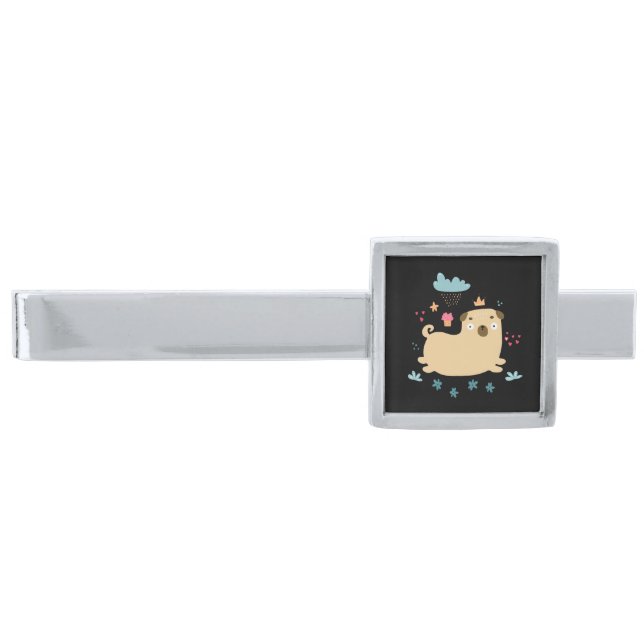 Happy Puggy Tie Bar (Front)