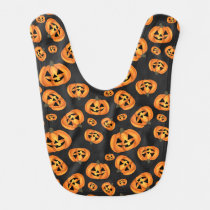 Happy Pumpkin Face | Halloween Baby Bib