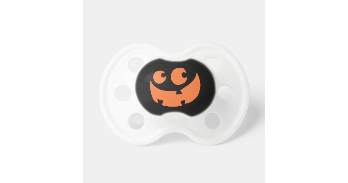 Happy Pumpkin Face Pacifier | Zazzle