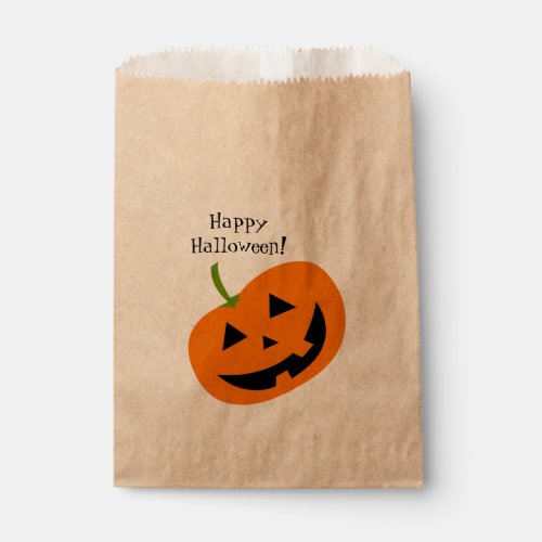 Happy Pumpkin Halloween Favor Bags