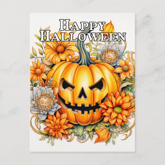 Happy Pumpkin Season Postcard (Front)