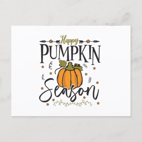 Happy pumpkin season postcard