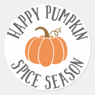 Happy Pumpkin Spice Season Classic Round Sticker