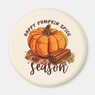 Happy Pumpkin Spice Season – Cozy Autumn Vibes Magnet