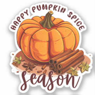 Happy Pumpkin Spice Season – Cozy Autumn Vibes Sticker