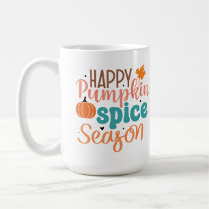 Happy Pumpkin Spice Season Fall Typography Coffee Mug