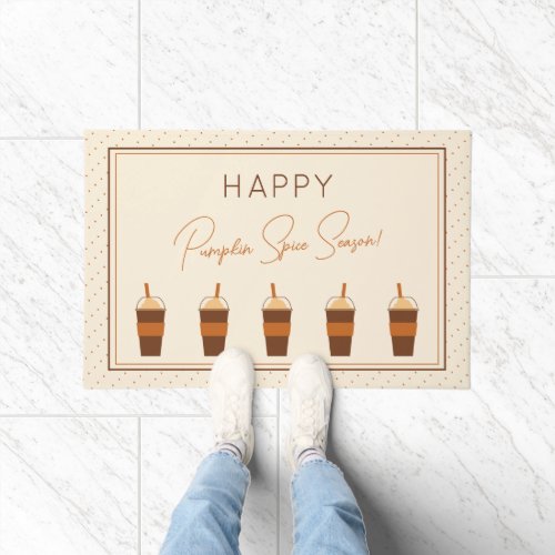 Happy Pumpkin Spice Season Funny Fall Doormat