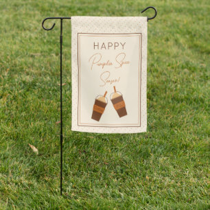 Happy Pumpkin Spice Season Funny Fall Garden Flag
