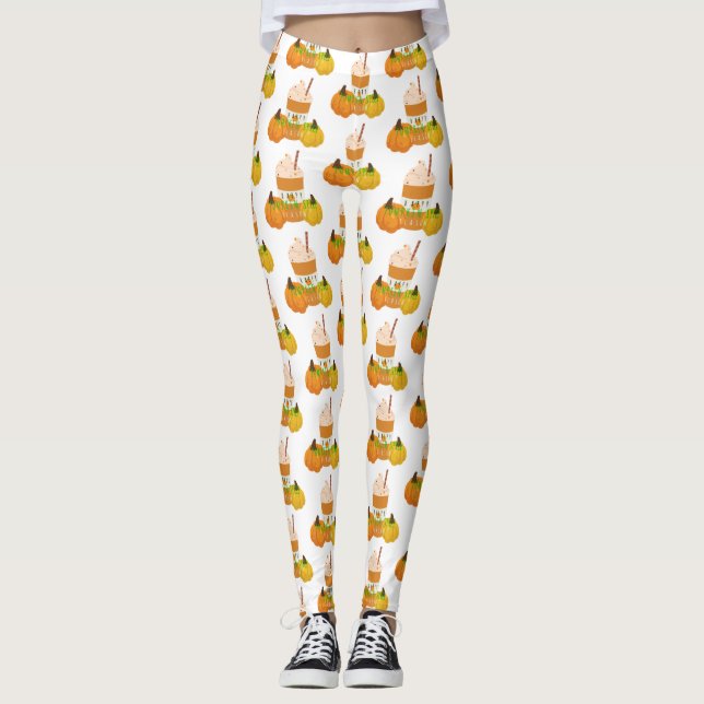 happy pumpkin spice season leggings (Front)