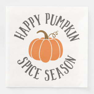 Happy Pumpkin Spice Season Paper Dinner Napkins