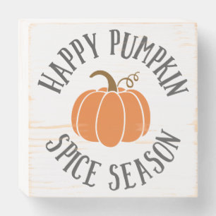Happy Pumpkin Spice Season Wooden Box Sign