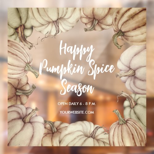 Happy Pumpkin Spice Window Cling