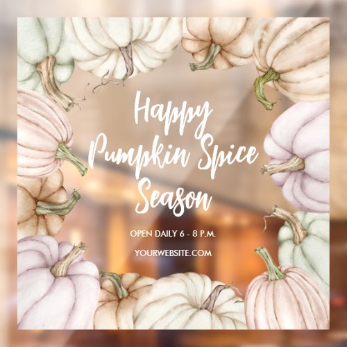 Happy Pumpkin Spice Window Cling