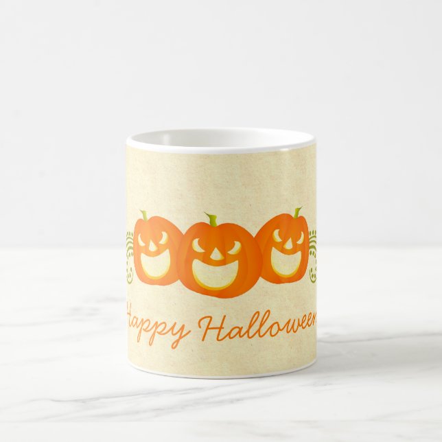 Happy Pumpkin Swirls Halloween Mug (Center)