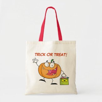Happy Pumpkin Trick or Treating Bag