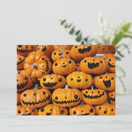 Happy Pumpkins Halloween Fall Season (Standing Front)