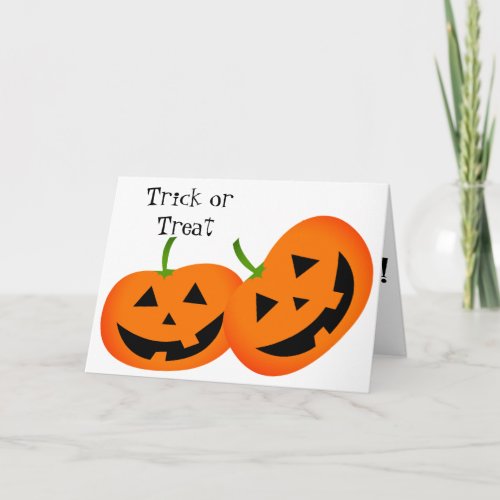 Happy Pumpkins Halloween Folded Greeting Card
