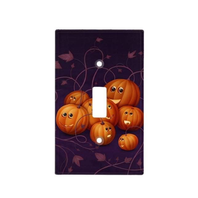 Happy Pumpkins Light Switch Cover (Front)