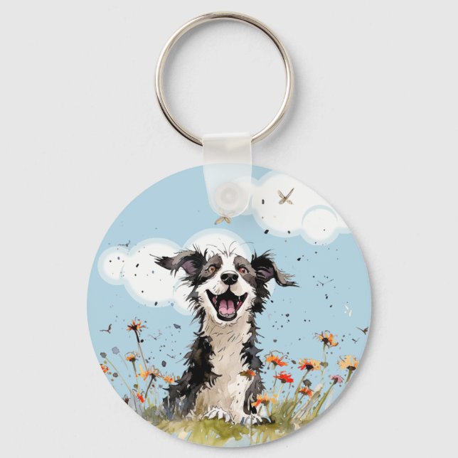 Happy Pup Keychain (Front)