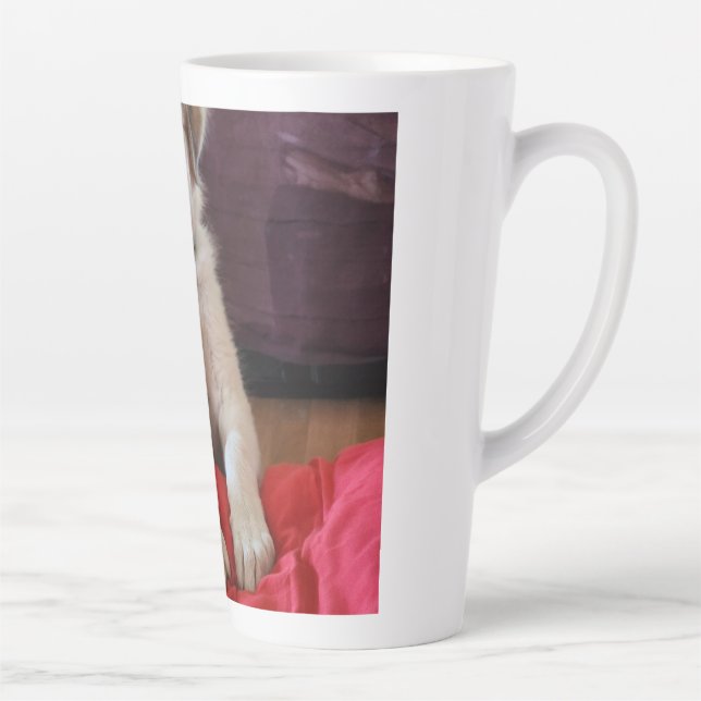 Happy Pup! Latte Mug (Right)