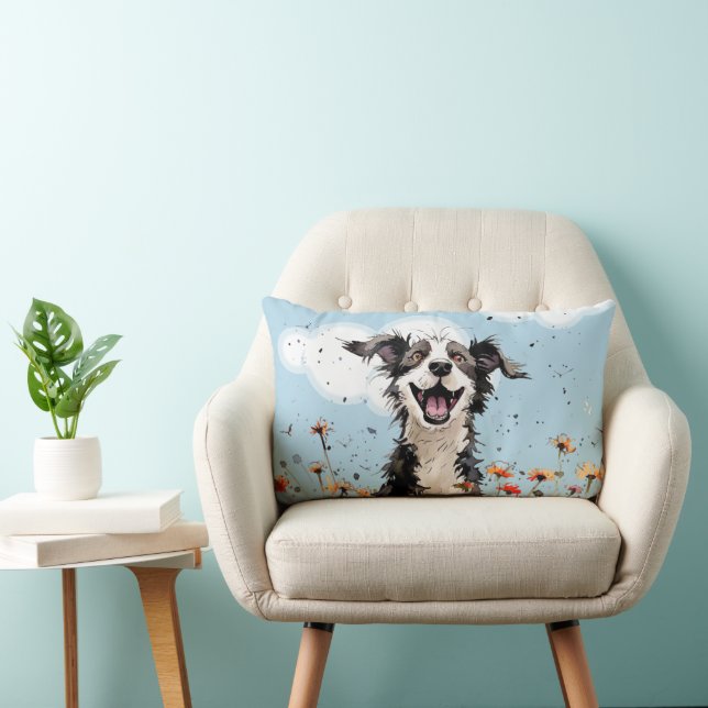 Happy Pup Lumbar Pillow (Chair)