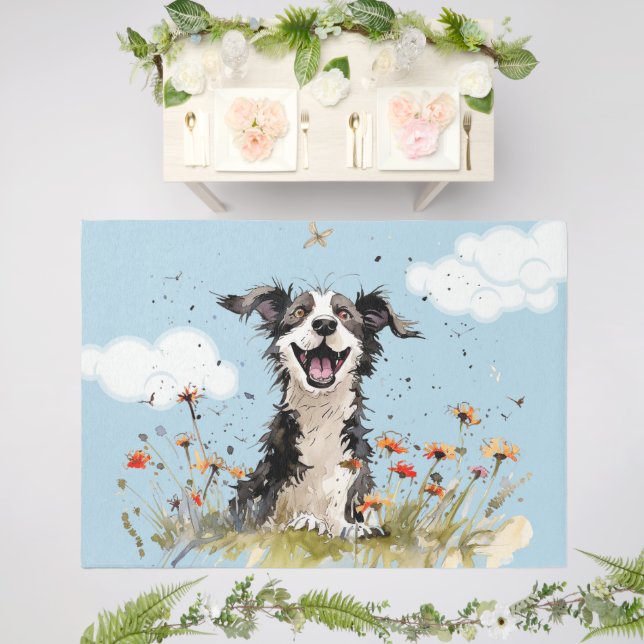 Happy Pup Outdoor Rug (Insitu (Wedding 2))