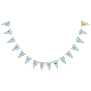 Happy Puppy, Boy, Let's Pawty, 1st Birthday Bunting Flags