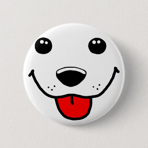 Happy Puppy Face Button