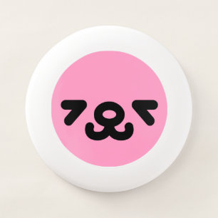 Happy Puppy Face Light Pink Wham-O Frisbee