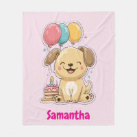 Happy Puppy, Girl, 1st Birthday Gift, Personalized