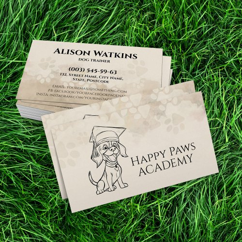 Happy Puppy Student _ Dog Training Business Card