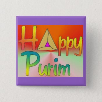 Happy Purim Button by mannybell at Zazzle