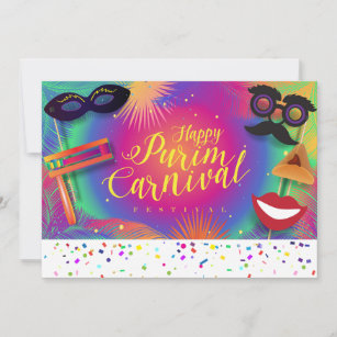 Happy Purim Carnival Holiday Card