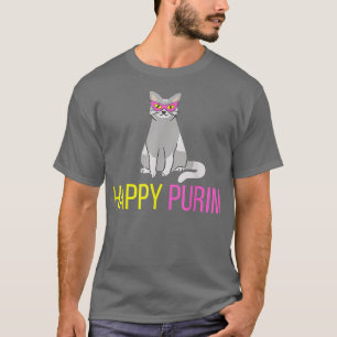 Happy Purim Cat Funny Costume Jewish holiday Purim T-Shirt