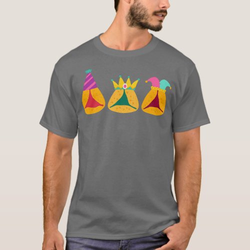 Happy Purim Costume Idea Cute Hamantaschen Jewish  T_Shirt